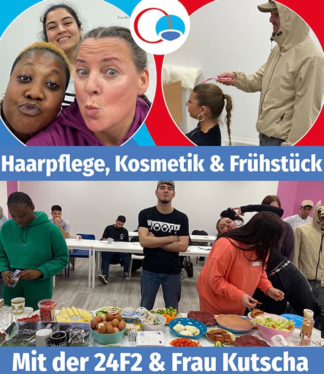 GPAlliance - Post-Motiv: Pflege für innen und außen - Bilder mit Haarpflege, Kosmetik, großes Frühstück